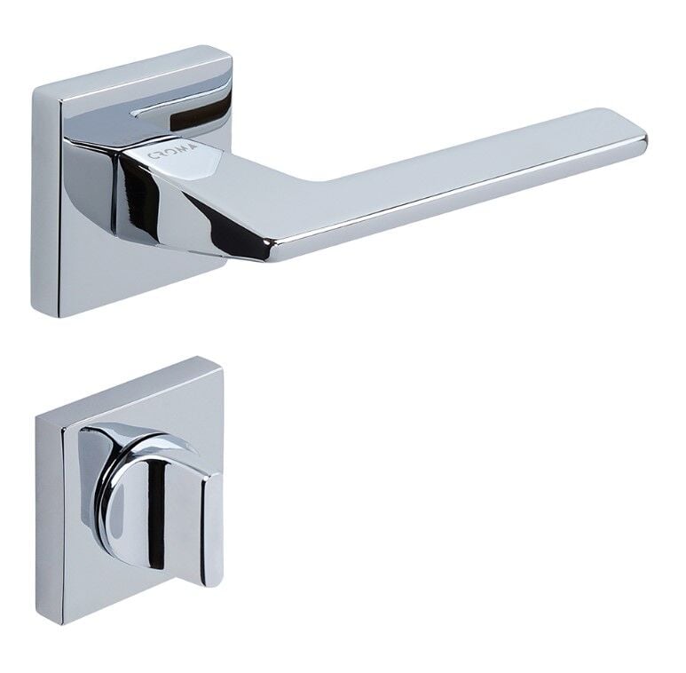 Via-S Kapı Kolu Seti WC Krom Parlak