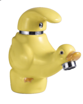 Çocuk Lavabo Bataryası Ördek Şekilli Sarı