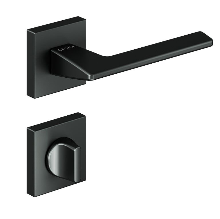 Via-S Kapı Kolu Seti WC Mat Antrasit