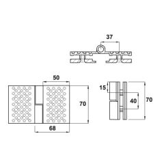 Hafele Cam Menteşesi Cam/Cam Sağ Krom Parlak (1 Çift)