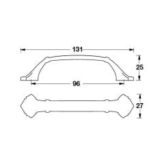 Hafele Mobilya Kulpu Kato 96mm Antik Bronz