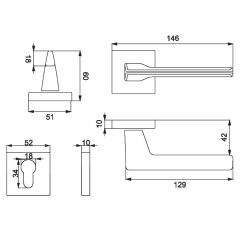 Croma Via-S Kapı Kolu Seti Yale Mat Pirinç