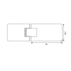 Hafele Cam Menteşesi Cam/Cam 135° Krom Mat