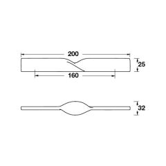 Hafele Mobilya Kulpu Vella 160mm Antrasit