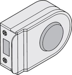 Hafele Nova Cam Kapı Karşılığı Gümüş Eloksal