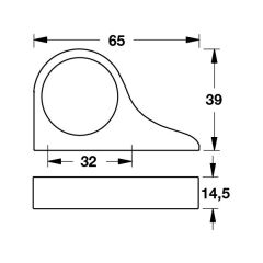 Hafele D Mobilya Kulpu Lone 32mm Paslanmaz Çelik