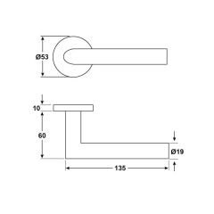 Hafele Kapı Kolu Seti Werner-M WC Mat Siyah
