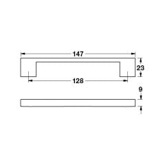 Hafele Mobilya Kulpu Han 128mm Parlak Krom