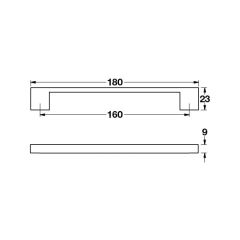 Hafele Mobilya Kulpu Han 160mm Mat Siyah