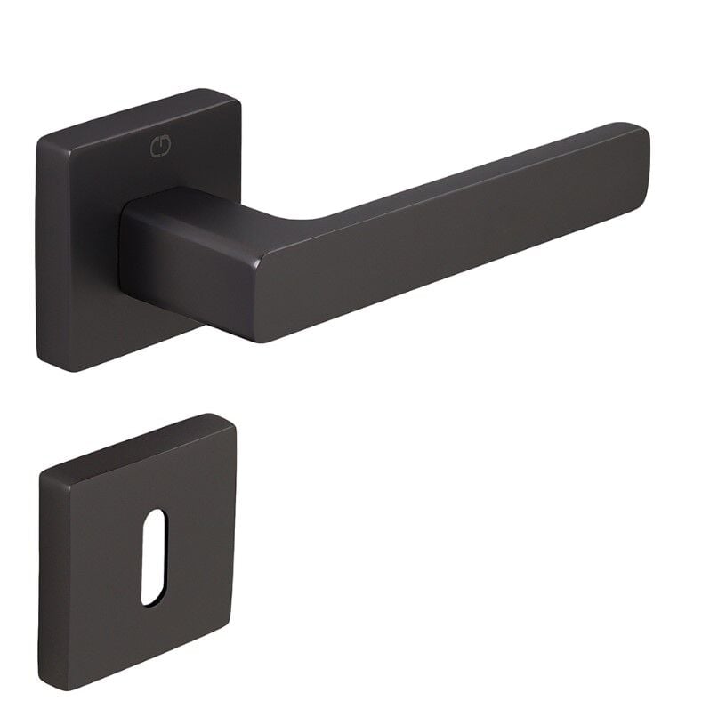 LETA Kapı Kolu Seti Oda Antrasit Satine