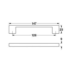 Hafele Mobilya Kulpu Han 128mm Paslanmaz Çelik
