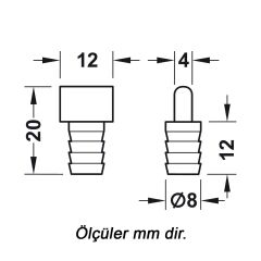 Hafele SLIDO 12 IF J Kılavuz, gri