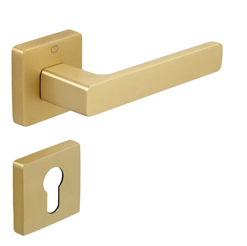 LETA Kapı Kolu Seti Yale Pirinç Mat