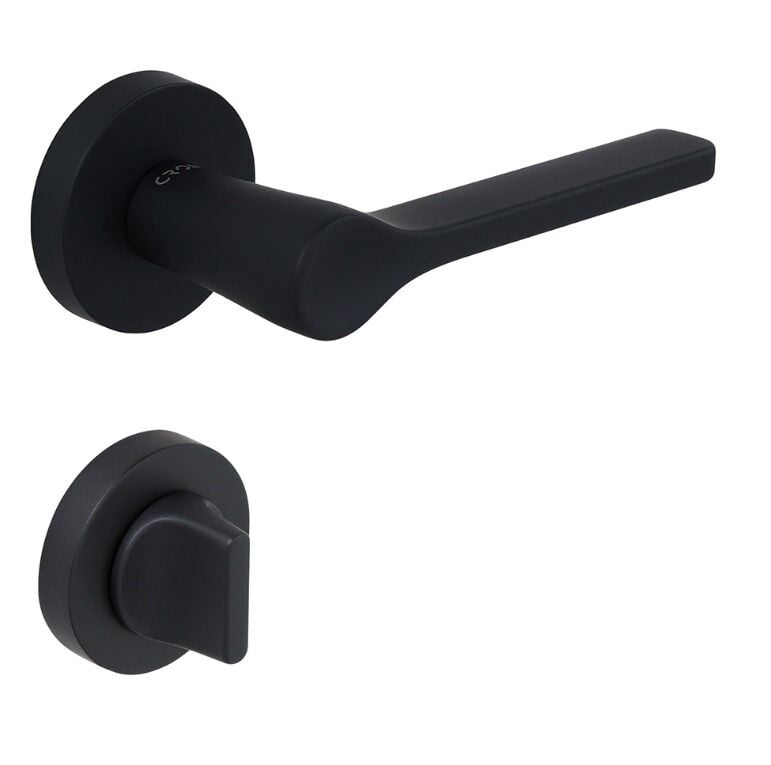 Croma Irus Kapı Kolu Seti WC Siyah Mat