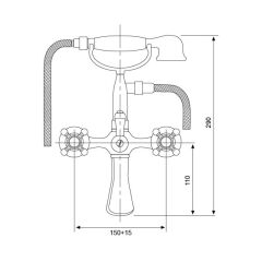 Hafele Banyo Armatürü Rossana Brass Parlak Pirinç