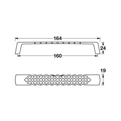 Hafele Mobilya Kulpu Rampart 160mm Antik Bronz