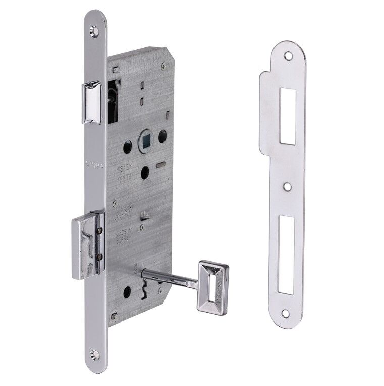 Gömme Kilit Oda Tipi Modern Anahtarlı 45/18mm Krom Parlak