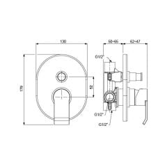 Hafele Ankastre Banyo Armatürü Giona Parlak Krom
