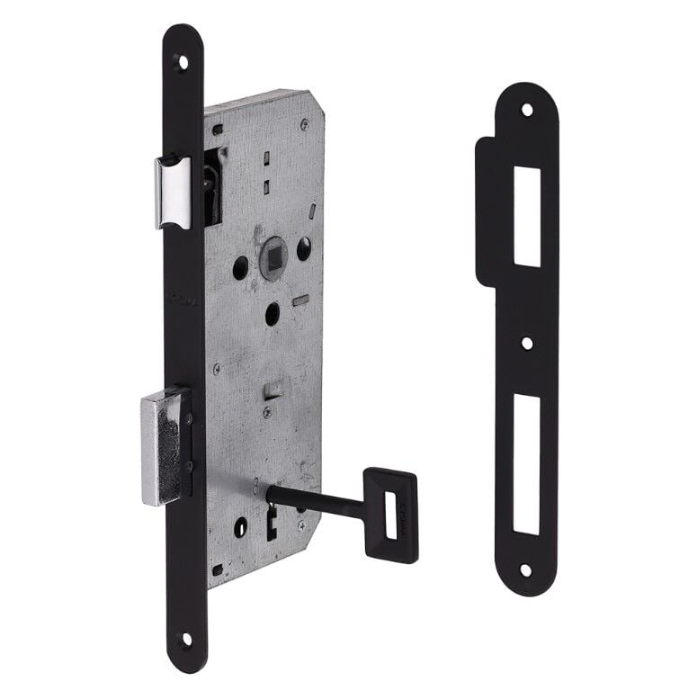 Gömme Kilit Oda Tipi Modern Anahtarlı 45/18mm Siyah Mat