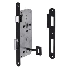 Gömme Kilit Oda Tipi Modern Anahtarlı 45/18mm Siyah Mat