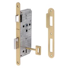 Gömme Kilit Oda Tipi Modern Anahtarlı 45/18mm Pirinç Fırçalanmış