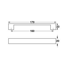 Hafele Mobilya Kulpu Hannah 160mm Mat Siyah