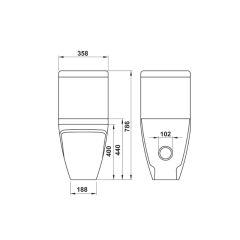 Hafele Ankastre Banyo Bataryası Deka Parlak Krom
