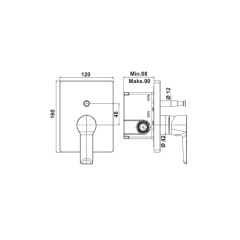 Hafele Ankastre Banyo Bataryası Deka Parlak Krom