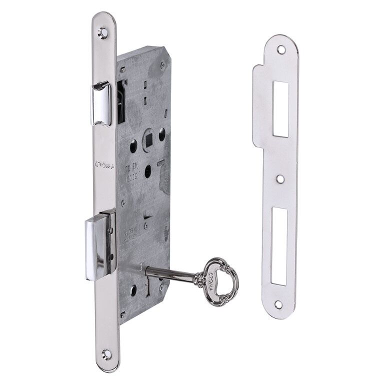 Gömme Kilit Oda Tipi Klasik Anahtarlı 45/18mm Krom Parlak