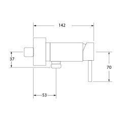 Hafele Duş Armatürü Stella142x165x90mm Parlak Krom
