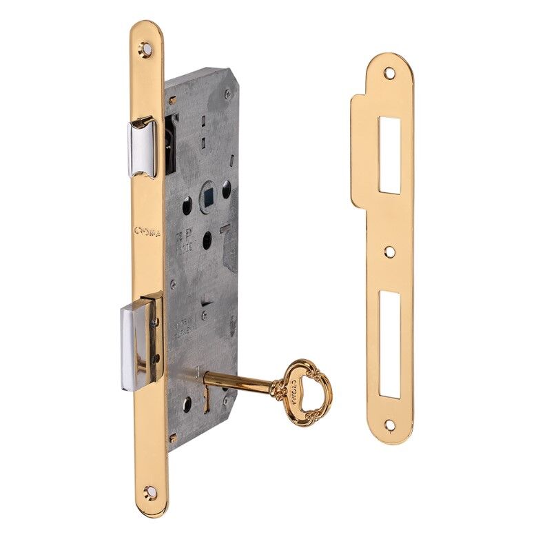 Gömme Kilit Oda Tipi Klasik Anahtarlı 45/18mm Altın Parlak