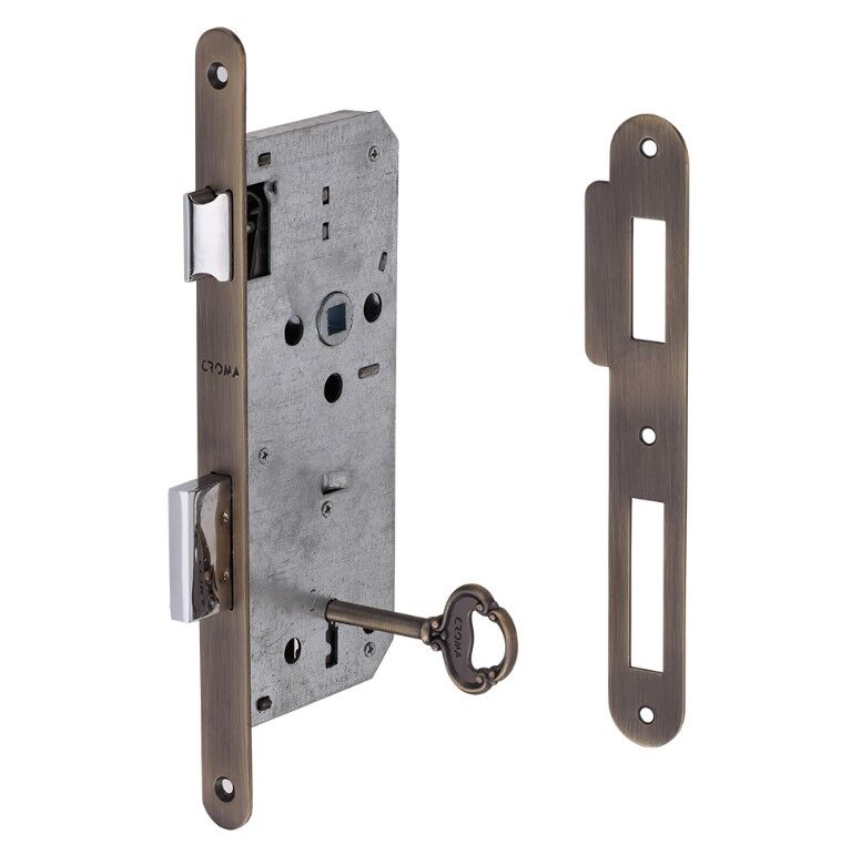 Gömme Kilit Oda Tipi Klasik Anahtarlı 45/18mm Antik Pirinç