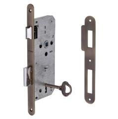 Gömme Kilit Oda Tipi Klasik Anahtarlı 45/18mm Antik Pirinç