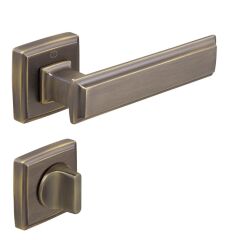 ROME Kapı Kolu Seti WC Fırçalanmış Antik Pirinç