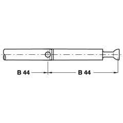 HAfele Minifix Açılı Çift Taraflı Mil (100 Adet), Galvaniz