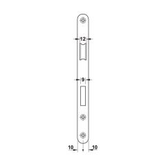 Hafele Gömme (Metal Dilli) Kilit H55.09 WC 55/20mm Parlak Pirinç Renk