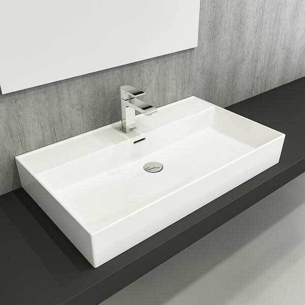 Hafele Banyo Lavabosu Freya 80 805x465mm Parlak Beyaz Renk