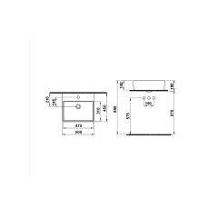 Hafele Banyo Lavabosu Freya 50 505x450mm Parlak Beyaz Renk