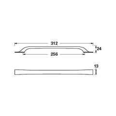Hafele Mobilya Kulpu Bella 256mm Paslanmaz Çelik