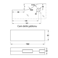 Hafele Kilit Karşılığı Paslanmaz Çelik Parlak