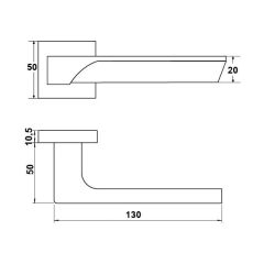 Hafele Kapı Kolu Seti İstanbul Barelli Mat Siyah