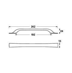 Hafele Mobilya Kulpu Bella 192mm Paslanmaz Çelik