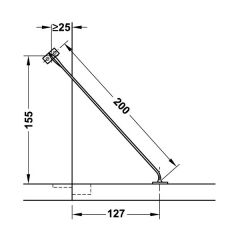 Hafele Çelik Sol Yön Sınırlayıcı 15cm, Nikel Renk