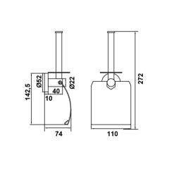 Hafele Yedekli Tuvalet Kağıtlığı Abstract Parlak Krom Renk