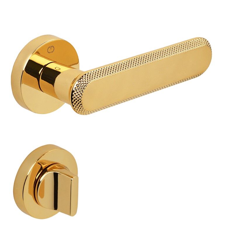 NOLA Kapı Kolu Seti WC Altın Parlak