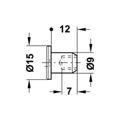 Hafele Somun M6/9mm (100 Adet), Nikel