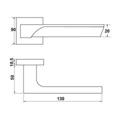 Hafele Kapı Kolu Seti Istanbul Oda Mat Paslanmaz Çelik