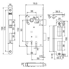 Kale 221 Sessiz Kilit Oda Siyah