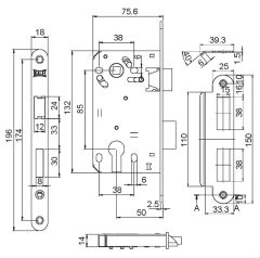 Kale 221 Sessiz Kilit Yale Saten