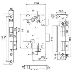 Kale 221 Sessiz Kilit Yale Siyah